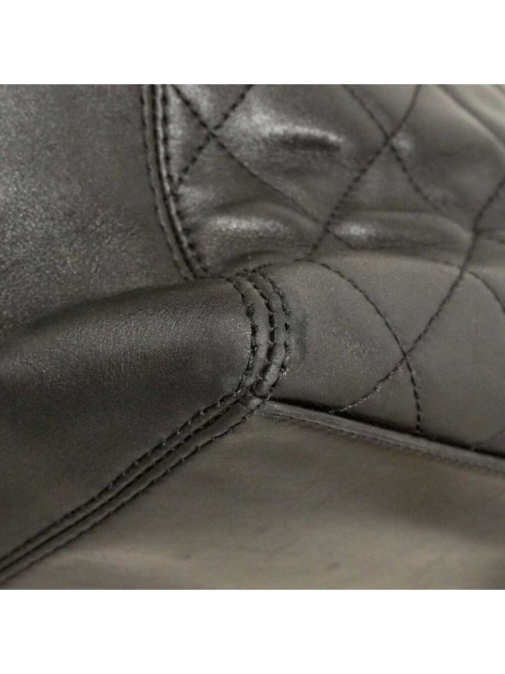 Chanel Tote Quilted Lambskin Black Silver - Picture 7 of 10